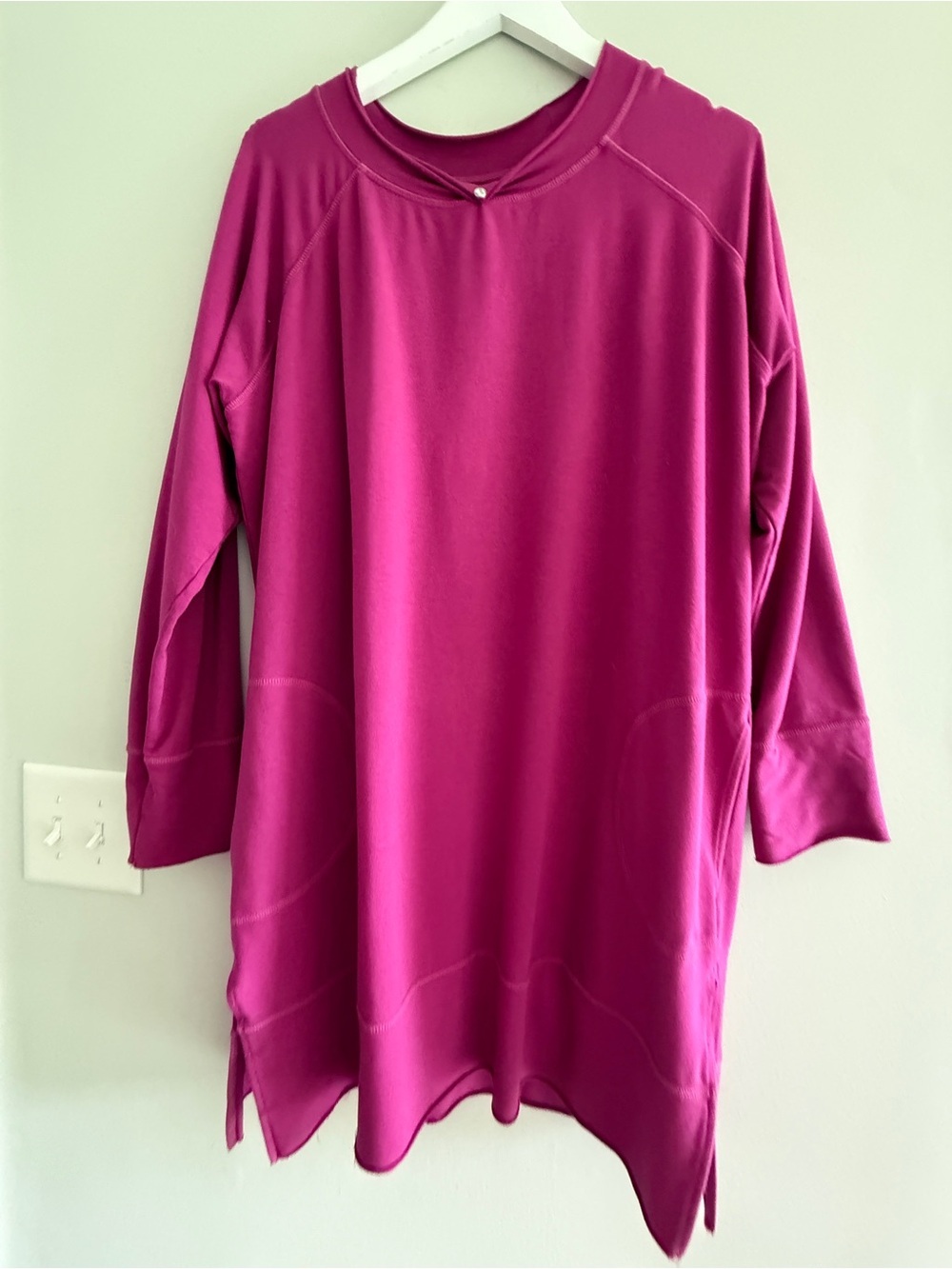 Urban Muu Muu Oprah’s Favorite Things Women's Long Sleeve Tunic Fuchsia One Size